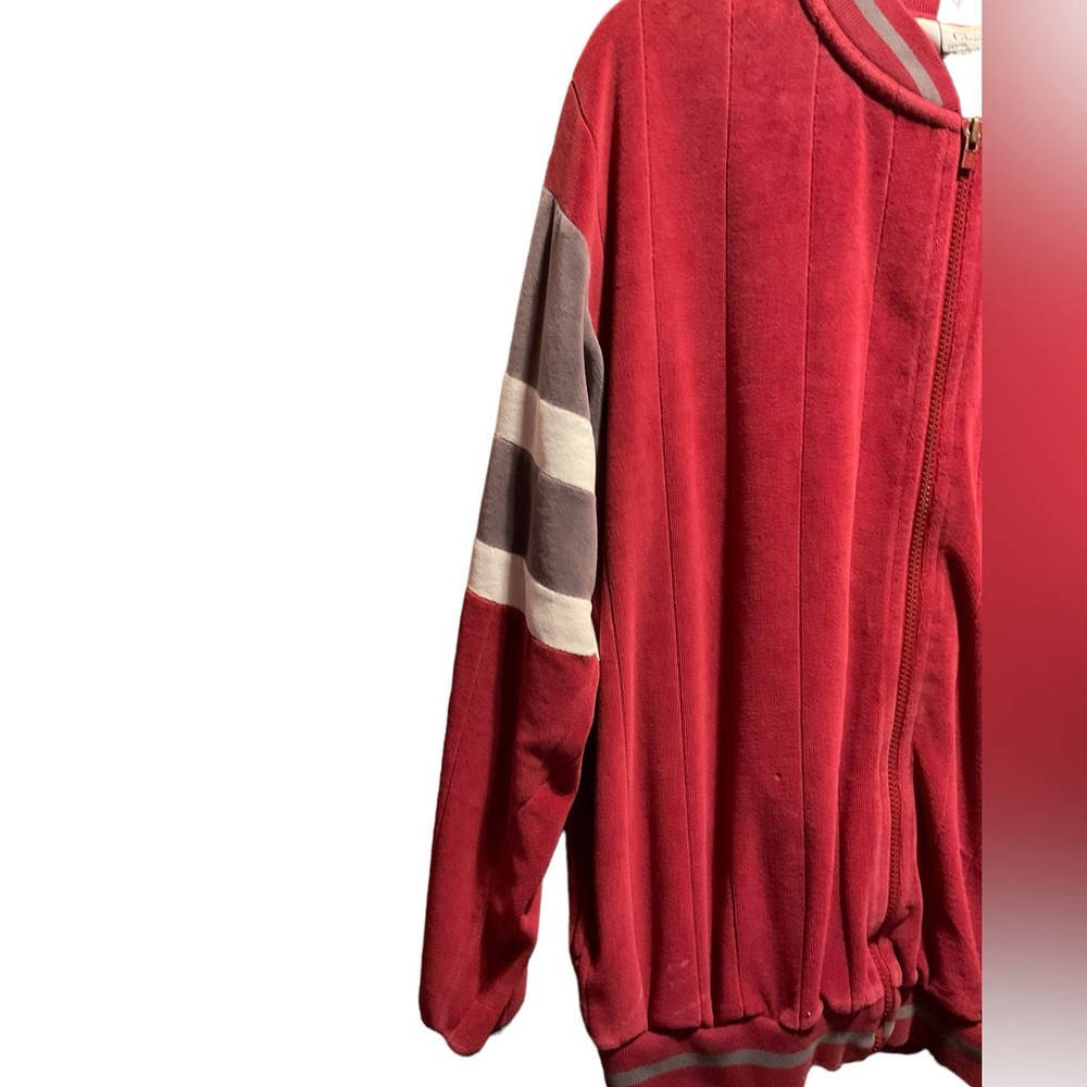 ** Christian Dior L E Connaisseur Red Velvet Jacket/ Sweater - Picture 5 of 13